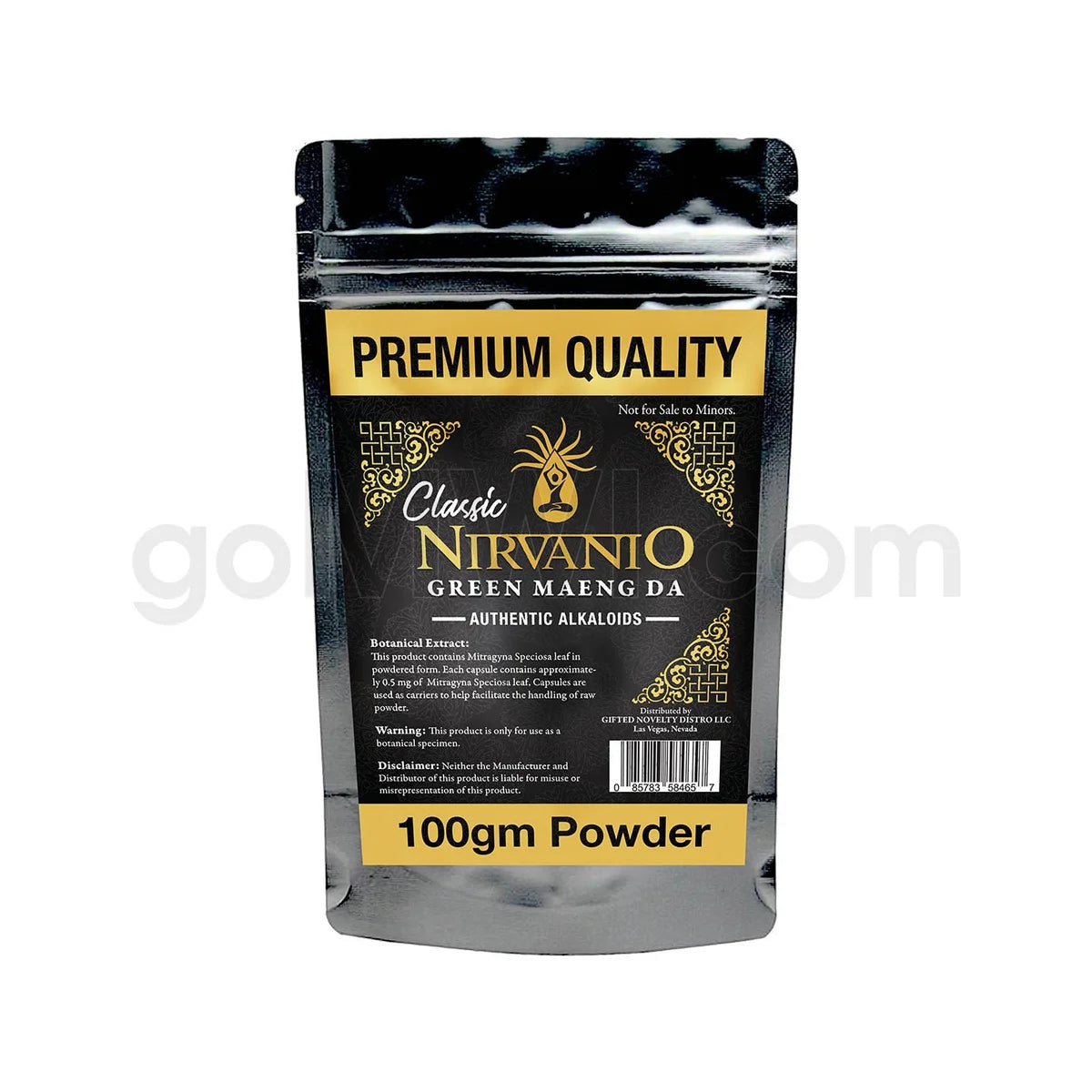 Nirvanio Kratom Maeng Da Powder 100g 100/cs